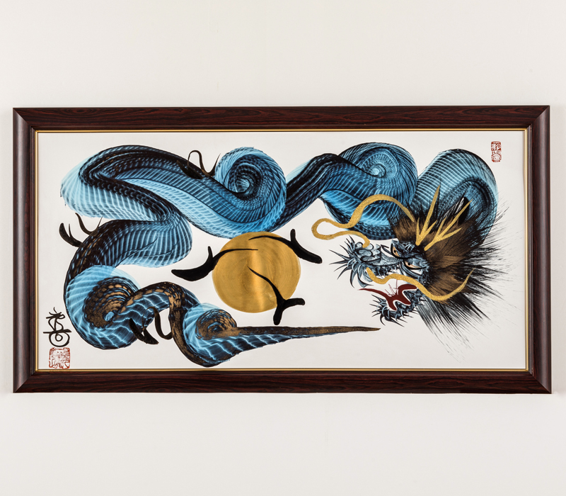 日光一筆龍 新品 縁起物 昇龍 藍色 【公式通販】