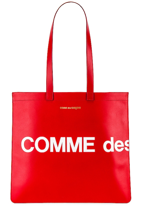 COMME des GARCONS Huge Logo Tote Bag in Black | FWRD