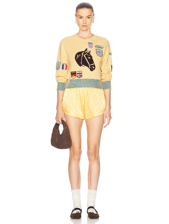 BODE Pony Silhouette Crewneck Sweater in Yellow | FWRD