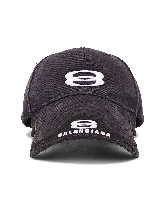 Balenciaga Double Unity Cap in Black & White | FWRD