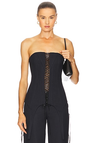 Lace-Up Corset: Front, Back, And Side Lace Bustier Tops | REVOLVE