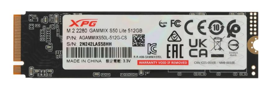 512 ГБ Внутренний SSD-диск ADATA 3D NAND 2280 A-Data XPG Gammix