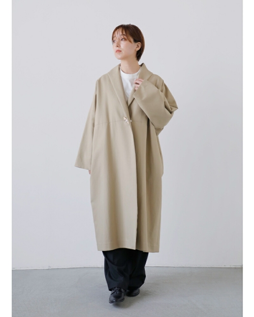 SI-HIRAI スーヒライ コットンダブルクロス ローブ コート chaw25-6005