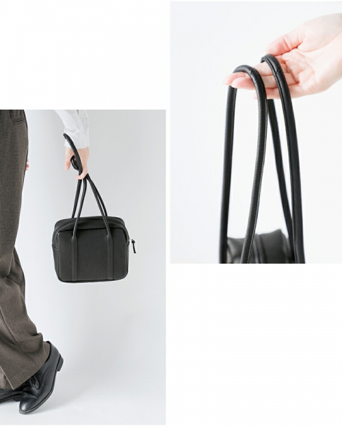 Aeta アエタ DA107 SQUARE BOSTON Long handle S ディアレザー