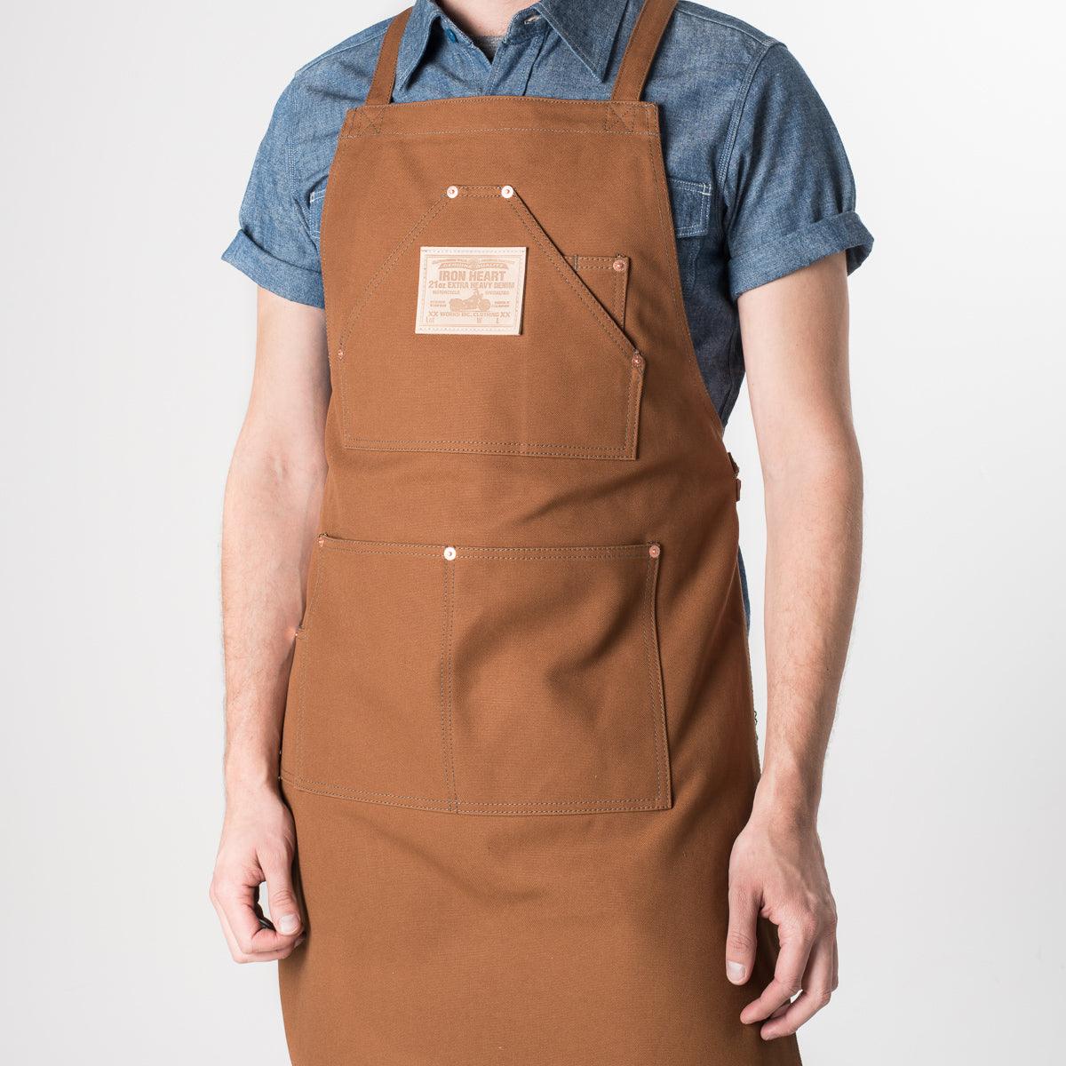 IHG-057-BRN - 17oz Cotton Duck Apron - Brown – IRON HEART GERMANY