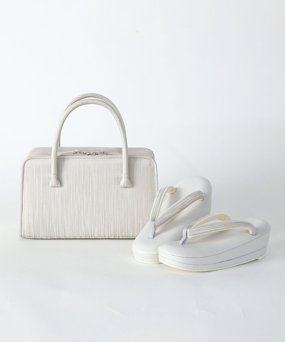 尾州織 撥水利休バッグ＆草履セット