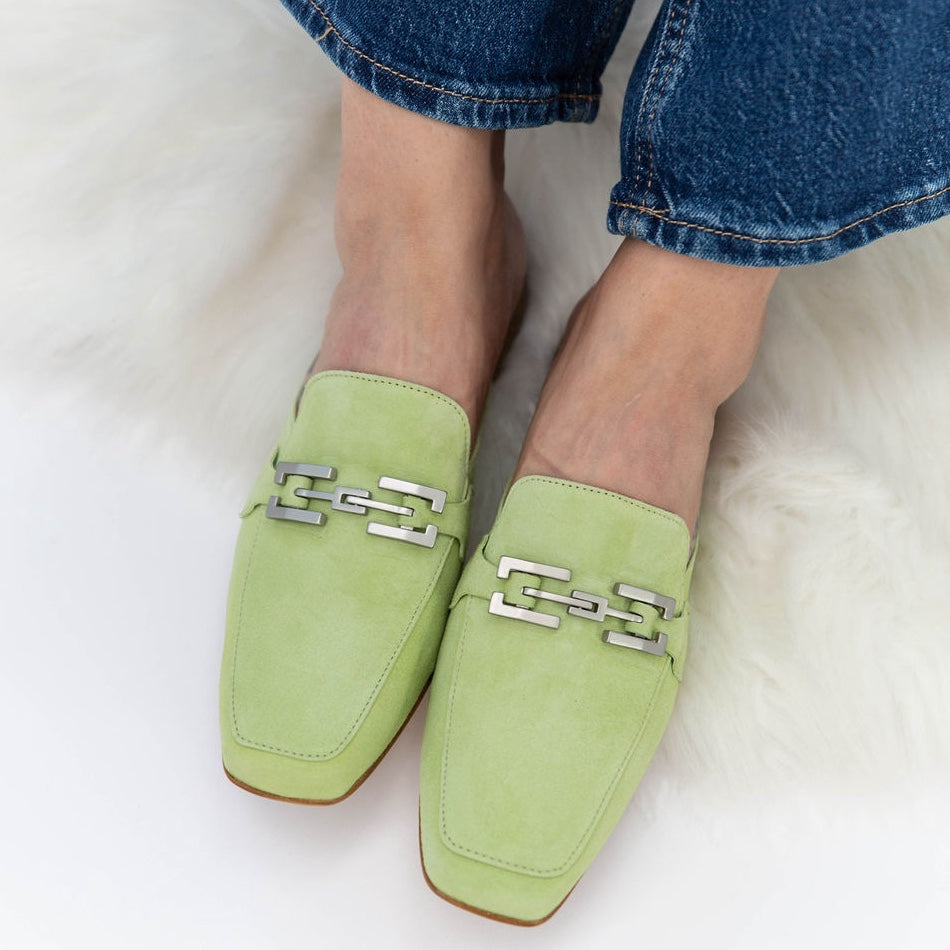 Cecile Mules | Women's Mules | Italian Suede Shoes - Italeau Nuova
