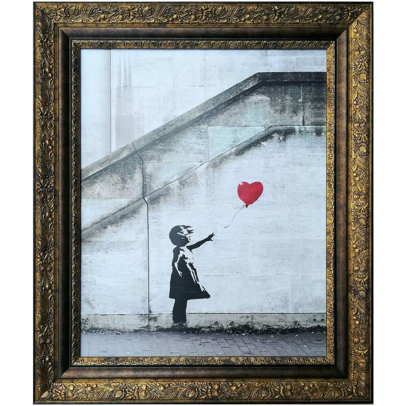 Banksy/バンクシー Love is in the Bin ガールウィズバルーン アート