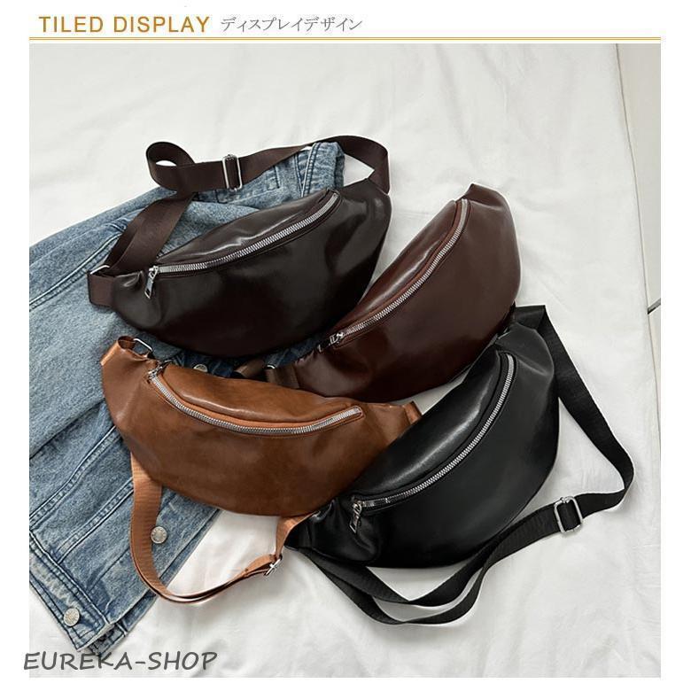 ボディバッグ レザー バッグ レディース ブラウン メンズ 斜めがけ