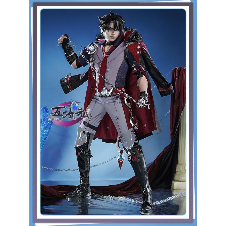 五次元 基萌 原神 コスプレ リオセスリ 衣装 ※ウィッグ 靴 グローブ