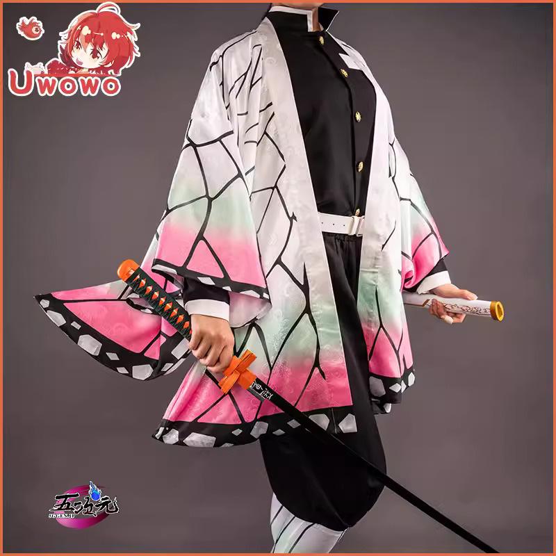 UWOWO 鬼滅の刃 鬼殺隊 制服 胡蝶しのぶ コスプレ 衣装 ※ウィッグ 追加