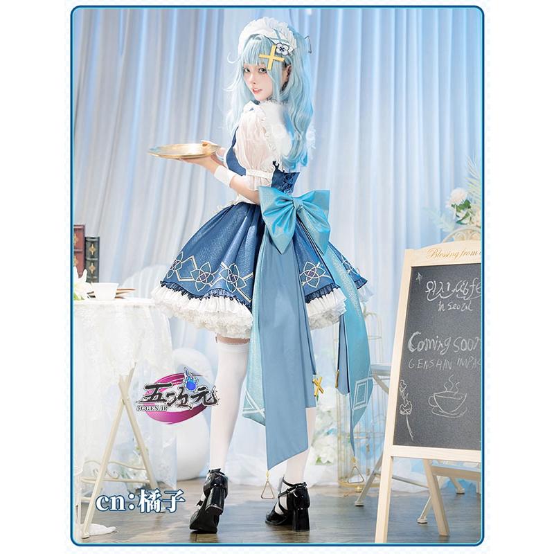 UWOWO 原神 コスプレ ファルザン メイド服 韓国カフェコラボ衣装