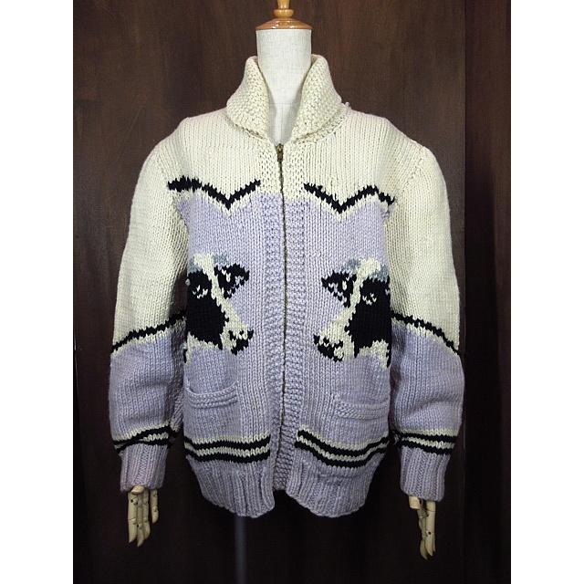 ビンテージ60's○牛カウチンセーター○201101n3-m-cow 1960sメンズ