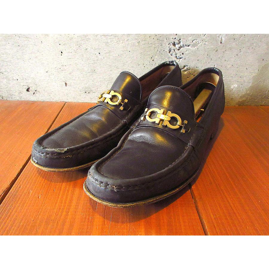 ビンテージ○Salvatore Ferragamoビットローファー黒size 11 1/2 B
