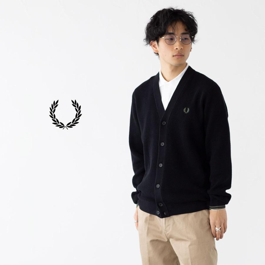 FRED PERRY（フレッドペリー） ワッフル ステッチ カーディガン K6508