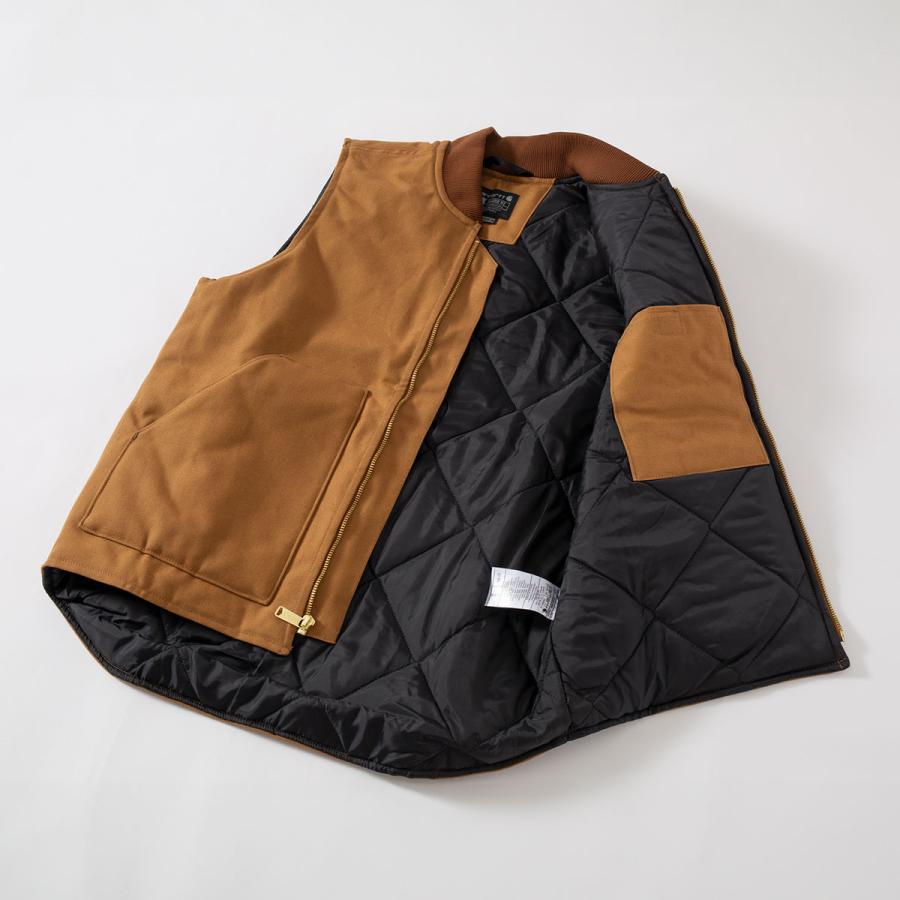 カーハート ダック ベスト キルティング裏地 中綿 カーハート