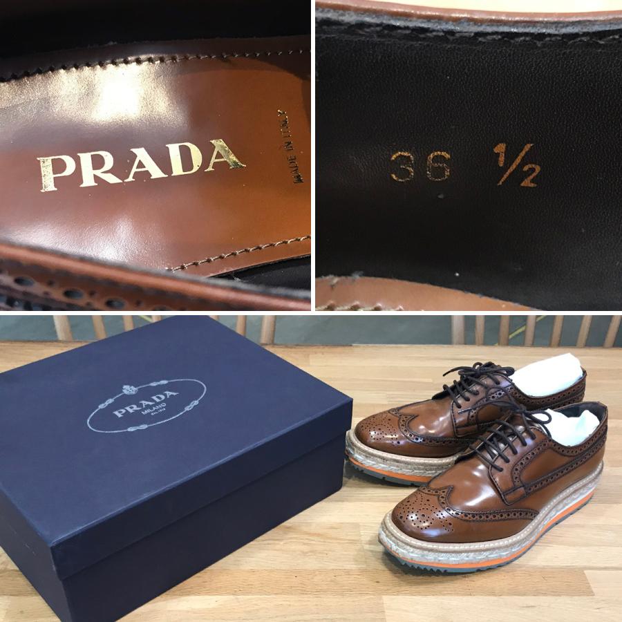 PRADA（プラダ） 【超美品】 ウイングチップ エスパドリーユ ドレス