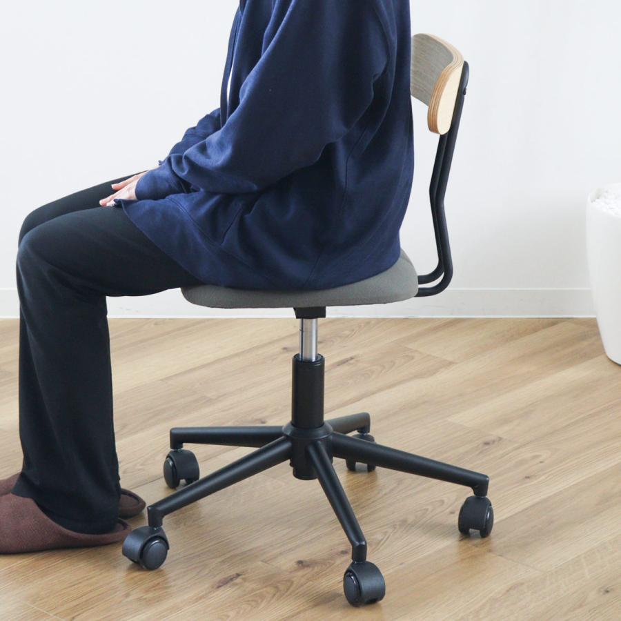 弘益 ワークチェア 昇降式 座面高約41cm〜51cm オフィスチェア