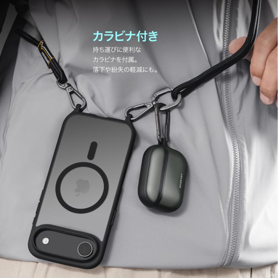 MAGEASY AirPods Pro3 ケース フロスト クリア 耐衝撃 落下防止