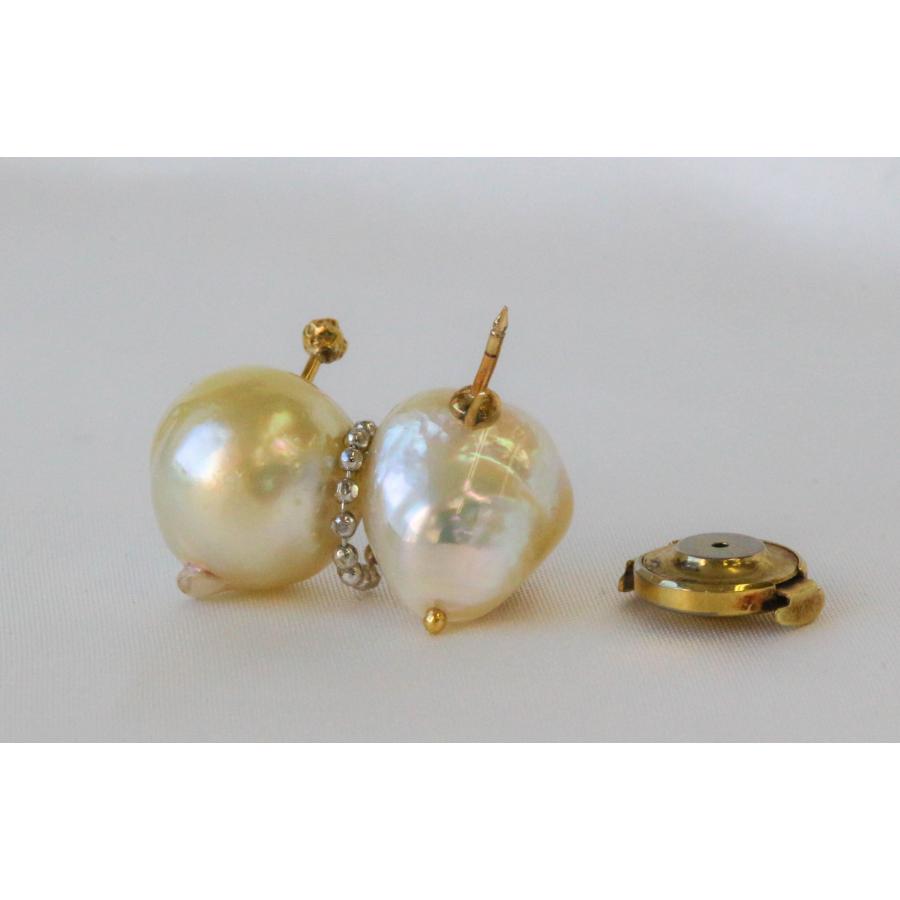 K18WGYG 南洋パール ピンブローチ ひつじ 南洋真珠 ゴールド 羊 シープ