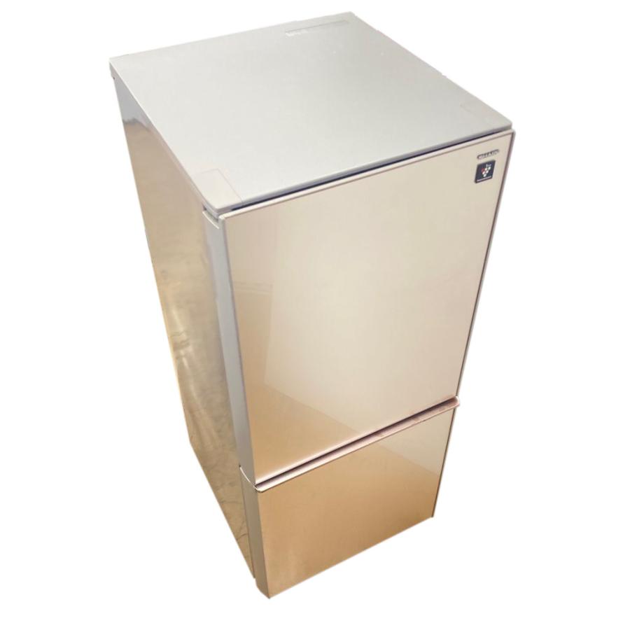 SHARP（シャープ） 中古 137L ガラスドア 2ドア冷蔵庫 SJ-GD14D-C 2017