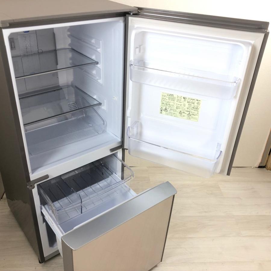 SHARP（シャープ） 中古 137L ガラスドア 2ドア冷蔵庫 SJ-GD14C-C 2017