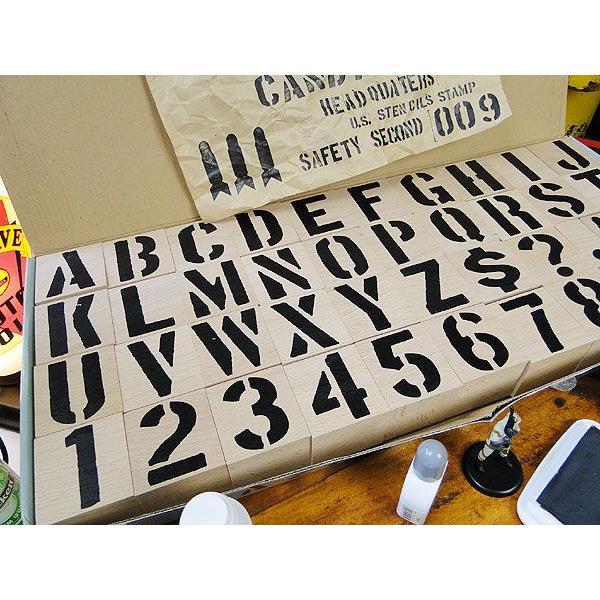 アメリカン レトロ U.S.ミリタリーステンシルスタンプ 42Pセット （5cm