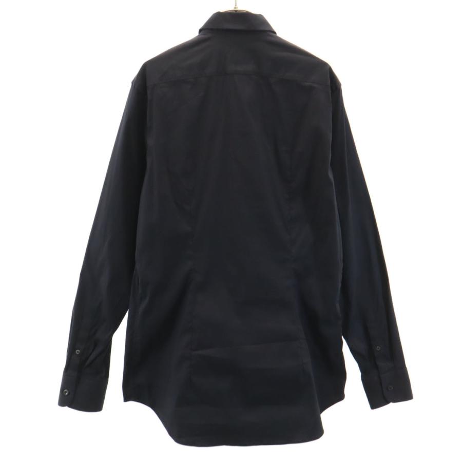 PRADA（プラダ） イタリア製 長袖 シャツ 40 ブラック ストレッチ