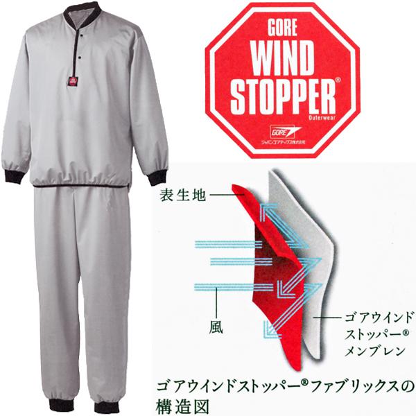 防寒インナー・上下】 ゴアウィンドストッパー インナーウェア S〜4L