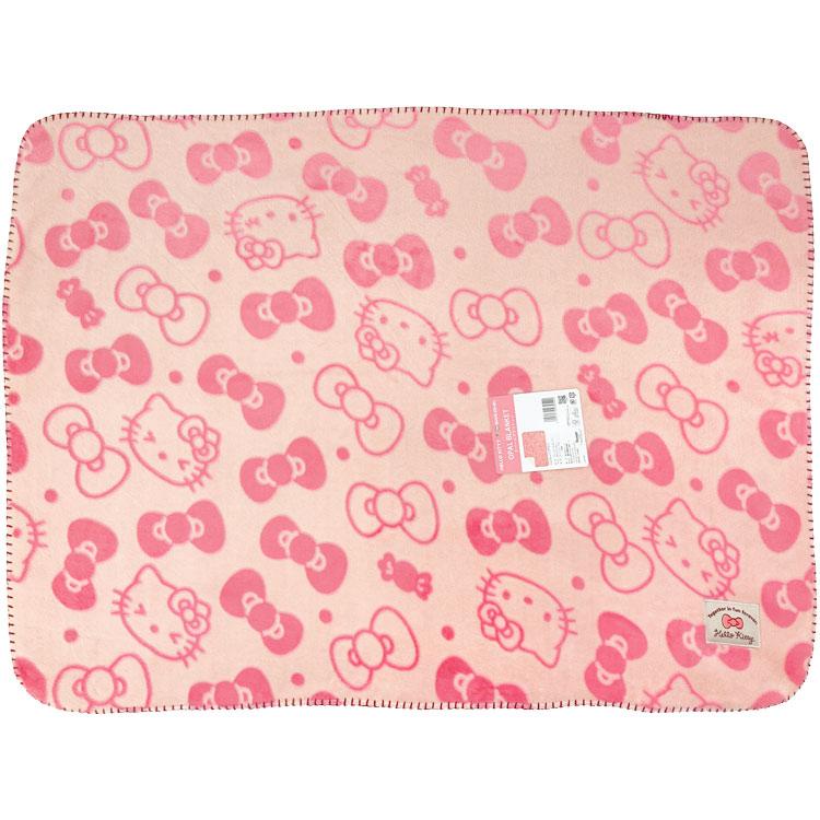 ハローキティ オパール加工ブランケット ぽこぽこリボン 930542