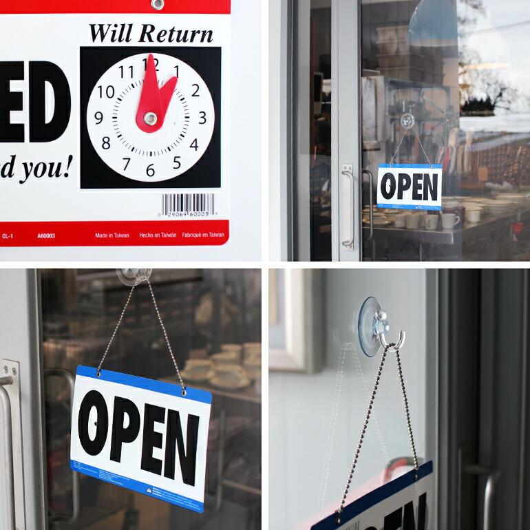 サインプレート 看板 オープン クローズ アメリカ USA おしゃれ 店舗