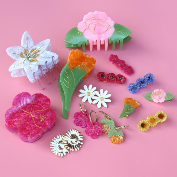 ククシュゼット 正規商品 ヘア アクセ クリップ かわいい 花 フランス