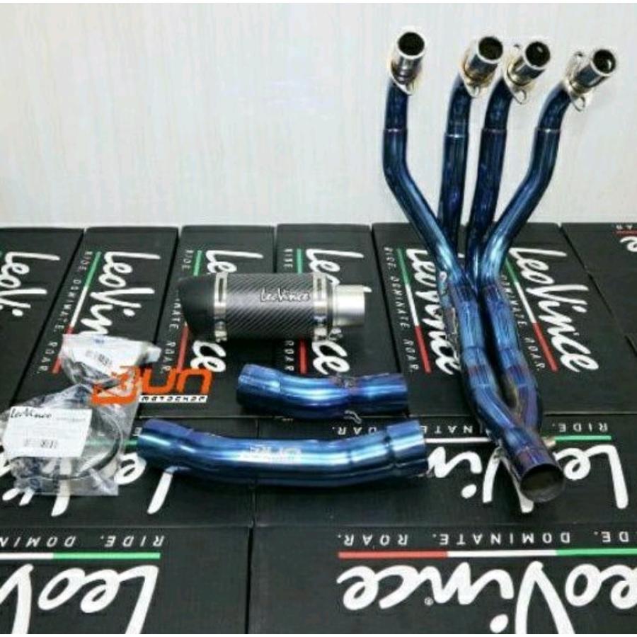 Leovince GP Corsa evo ブルーステンレス フルエキゾーストマフラー