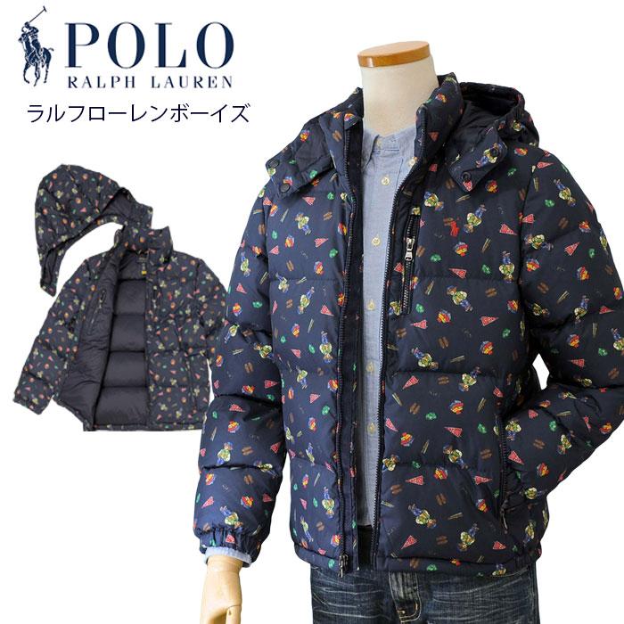 Polo Ralph Lauren ストライプダウン L/G 160㎝ ポロベア Polo Ralph