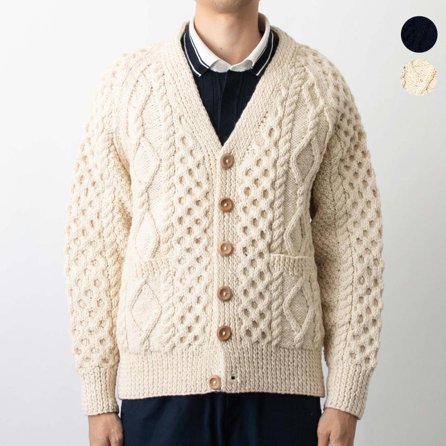 INVERALLAN（インバーアラン） 長袖ニットカーディガン ARAN V NECK