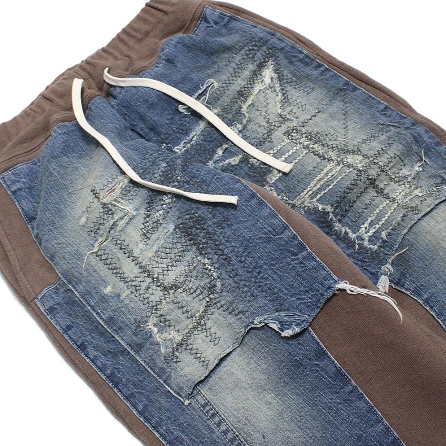 デニムダンガリー DENIM DUNGAREE ヒッコリーリメイクパンツ 01 ロング