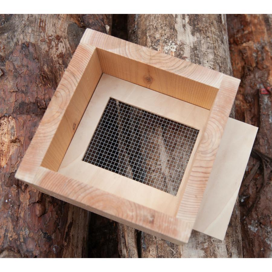 日本ミツバチ養蜂箱 巣箱 まち箱 重箱式 3段 杉材厚さ3cm : happy
