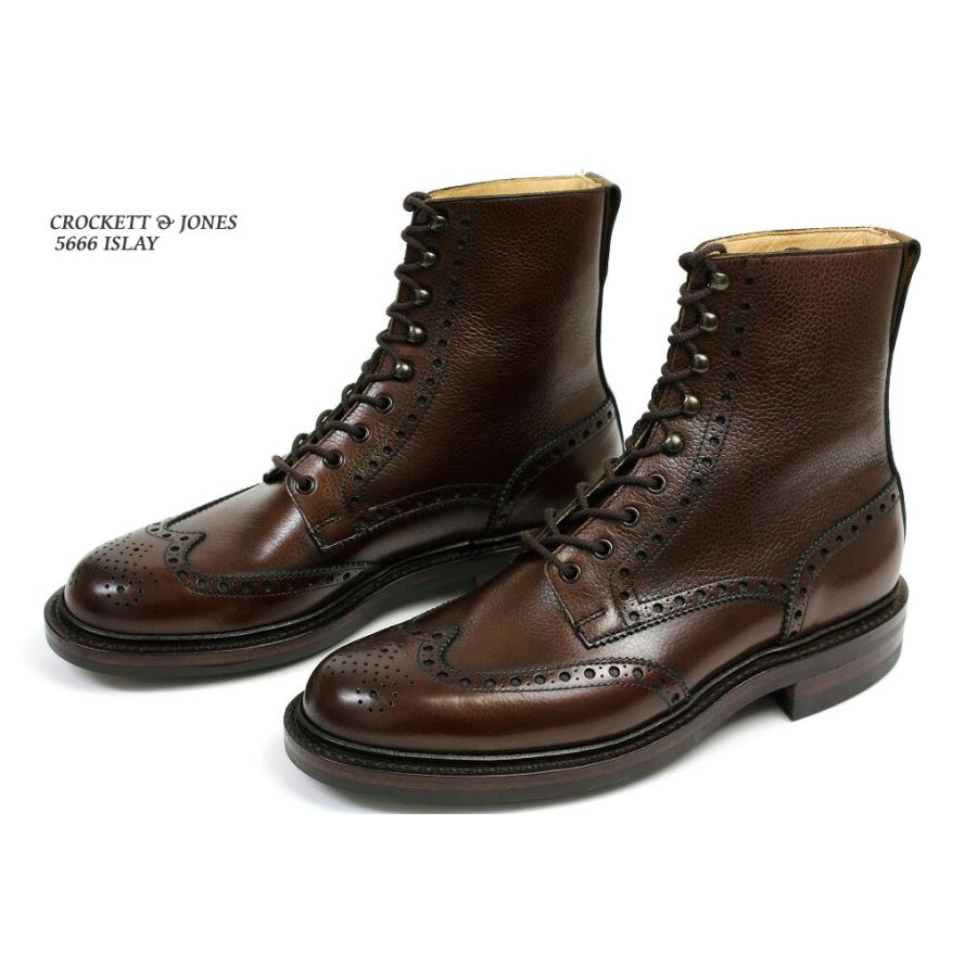 クロケット＆ジョーンズ ウィングチップブーツ アイラ ダークブラウン