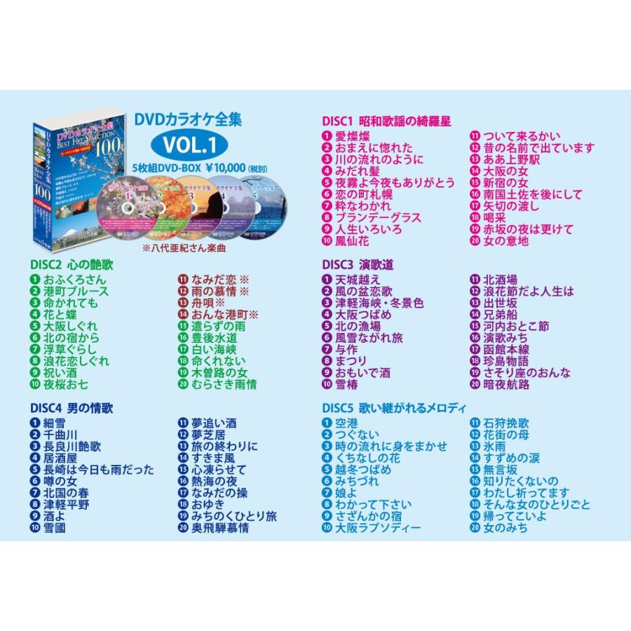 新品 DVDカラオケ全集「Best Hit Selection 100」VOL.1 DVD5枚組 (DVD