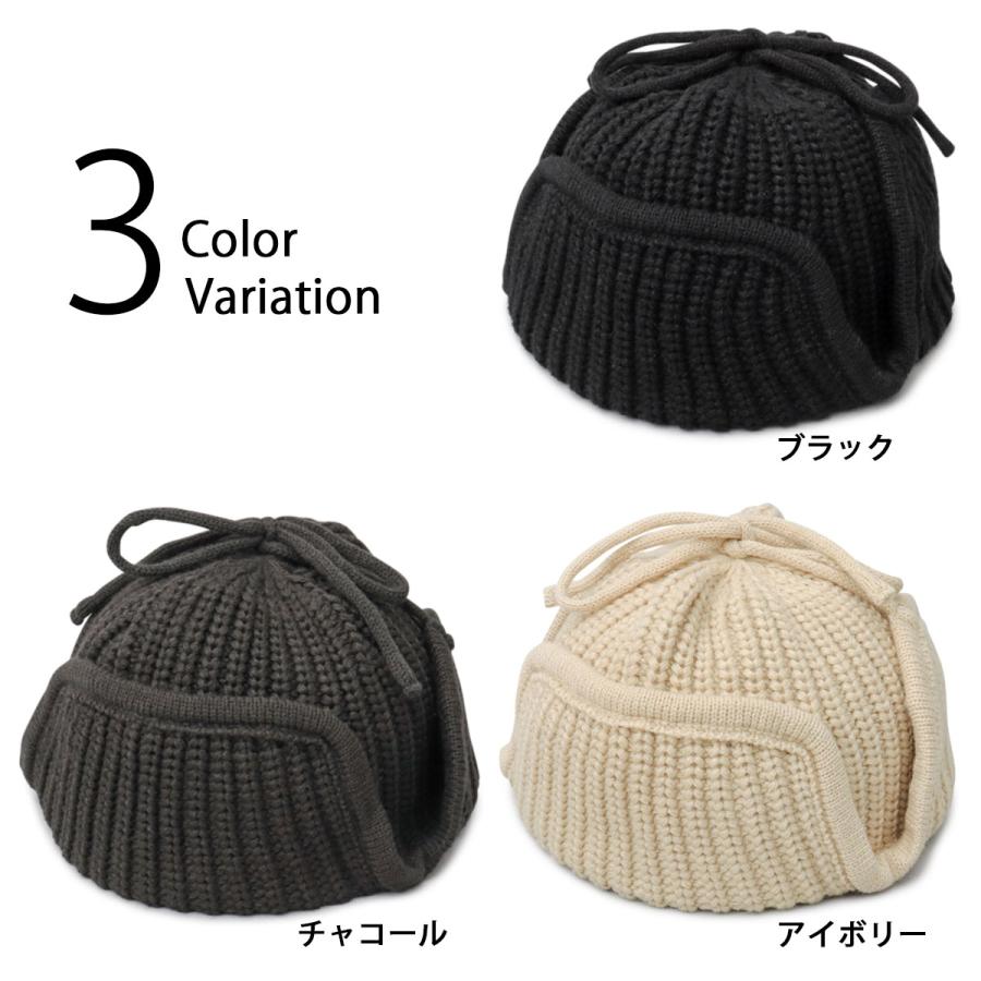 A.M.S. ニット帽 アビエーターキャップ 帽子 メンズ レディース ニット