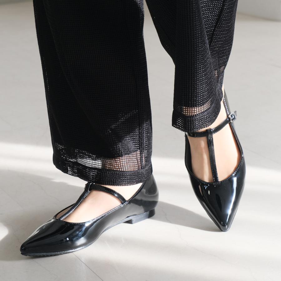 AmiAmi（アミアミ） パンプス フラットシューズ ストラップ ポイン