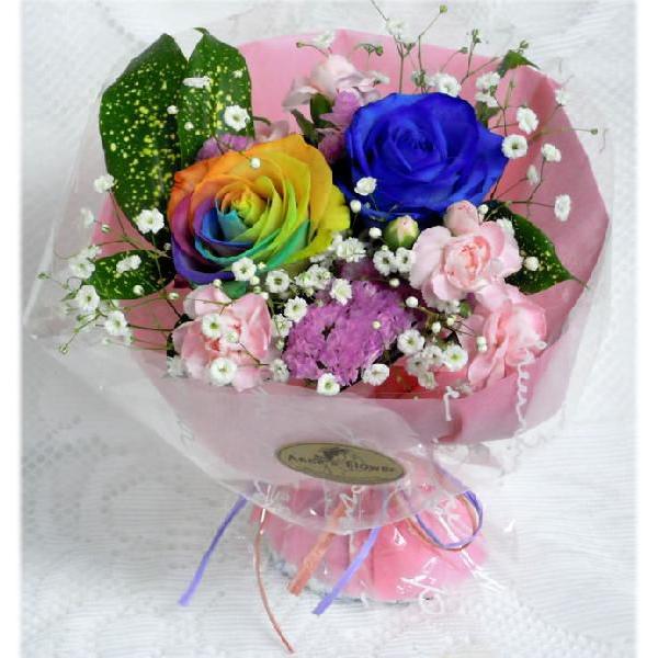 アンのお花屋さん バラ ギフト レインボー ローズ 青 ブルーローズ 夢