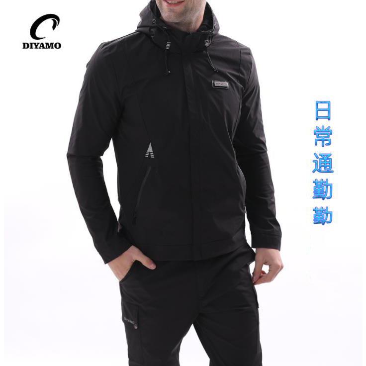 バイクジャケット プロテクター付き ブルゾン ナイロン フード付き