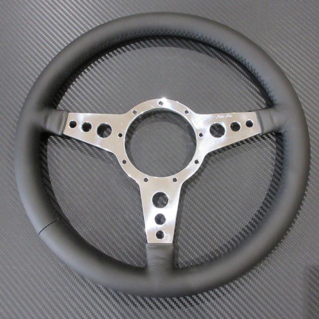 モトリタ Moto-Lita 3スポーク 14インチ ブラックレザー ステアリング