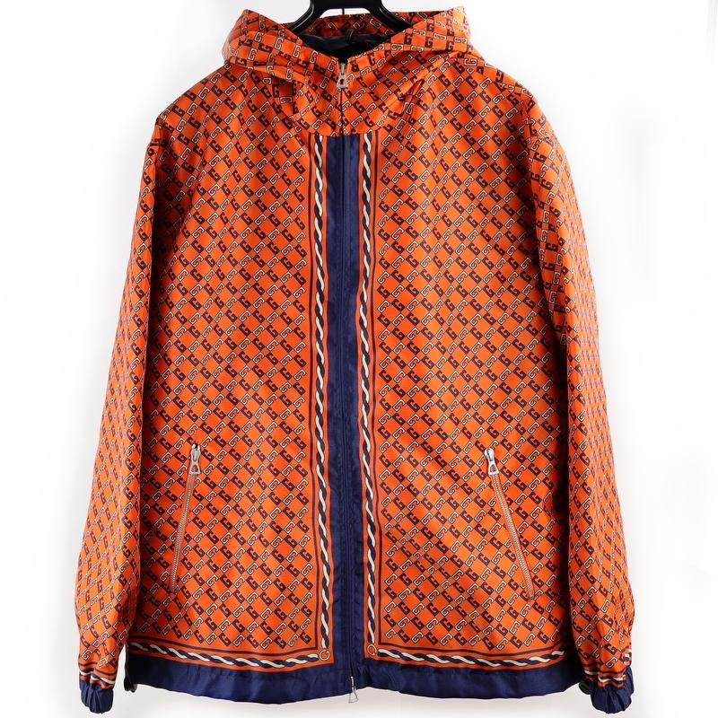 グッチ ジャケット メンズ ジオメトリックGプリント ナイロンジップ