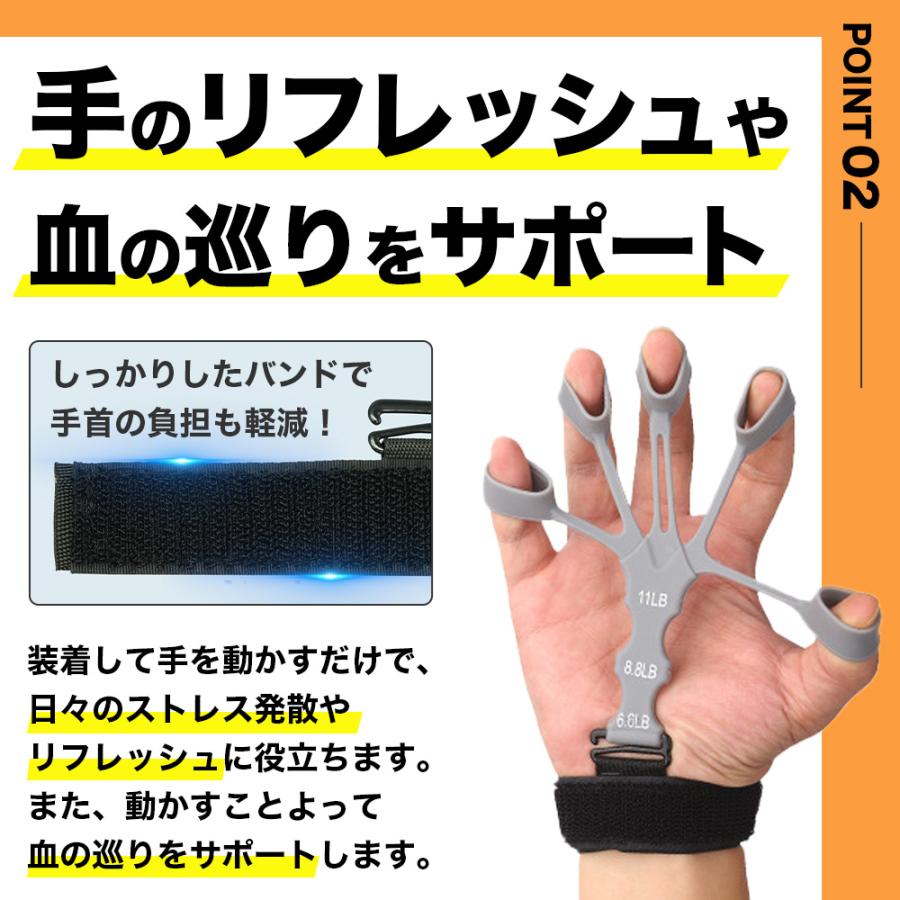 フィンガーパワー ハンドグリップ 2個セット ブラック 指 強化 簡単