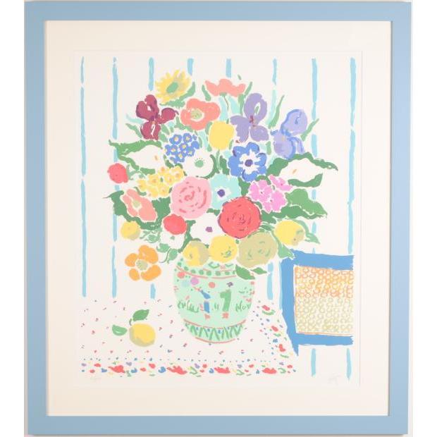 ポップアート 絵画 花 シルクスクリーン 版画 ジョン・ボッツ 「花と