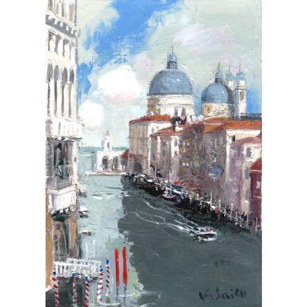 ベニス 絵画 風景画 イタリア 油絵 斉藤要 ベネチア インテリア