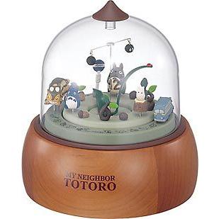 八6518] となりのトトロ からくり時計 どんぐりスノードーム