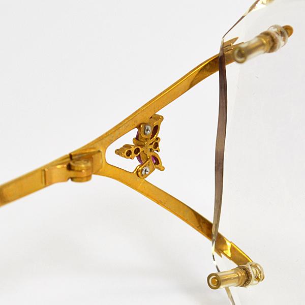 HOYA ○高品質 ホヤ/K18 18金 ゴールド メガネフレーム/ダイヤモンド